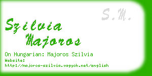 szilvia majoros business card